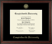 Campbellsville University Gold Embossed Diploma Frame in Studio