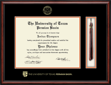The University of Texas Permian Basin diploma frame - Tassel & Cord Diploma Frame in Southport