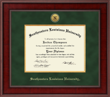 Southeastern Louisiana University diploma frame - Presidential Gold Engraved Diploma Frame in Jefferson