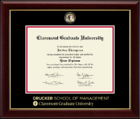 Claremont Graduate University diploma frame - Masterpiece Medallion Diploma Frame in Gallery