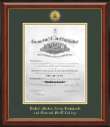 United States Army Command and General Staff College diploma frame - Gold Engraved Medallion Diploma Frame in Lancaster