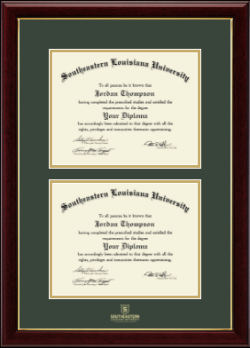 Southeastern Louisiana University diploma frame - Double Diploma Frame in Gallery