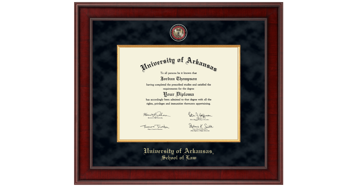 UARK School of Law Diploma Frames Church Hill Classics