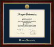 Wingate University diploma frame - Gold Engraved Medallion Diploma Frame in Murano