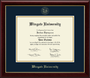 Wingate University Gold Embossed Diploma Frame in Gallery
