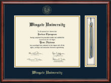 Wingate University diploma frame - Tassel & Cord Diploma Frame in Southport