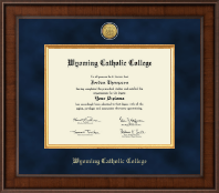 Wyoming Catholic College diploma frame - Presidential Gold Engraved Diploma Frame in Madison