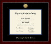 Wyoming Catholic College Gold Engraved Medallion Diploma Frame in Sutton