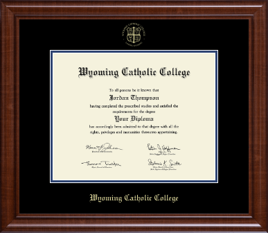 Wyoming Catholic College diploma frame - Gold Embossed Diploma Frame in Prescott