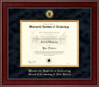 Wentworth Institute of Technology diploma frame - Presidential Gold Engraved Diploma Frame in Jefferson