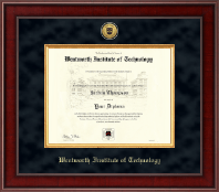 Wentworth Institute of Technology Presidential Gold Engraved Diploma Frame in Jefferson