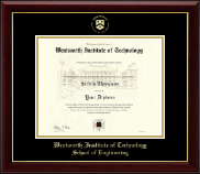 Wentworth Institute of Technology Gold Embossed Diploma Frame in Gallery