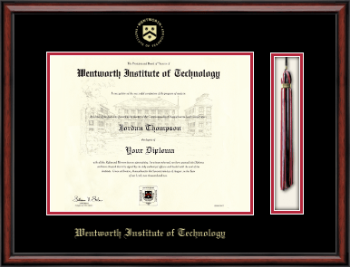 Wentworth Institute of Technology diploma frame - Tassel & Cord Diploma Frame in Southport