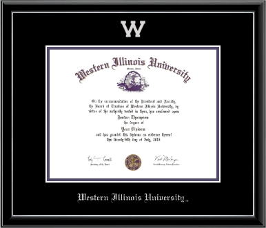 Western Illinois University diploma frame - Silver Embossed Diploma Frame in Onexa Silver