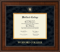 Wofford College Presidential Masterpiece Diploma Frame in Madison