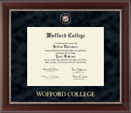 Wofford College Regal Edition Diploma Frame in Chateau