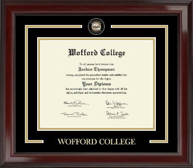 Wofford College diploma frame - Showcase Edition Diploma Frame in Encore