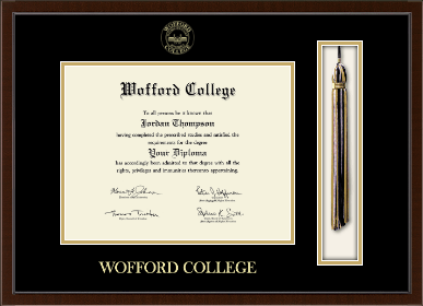 Wofford College diploma frame - Tassel & Cord Diploma Frame in Delta