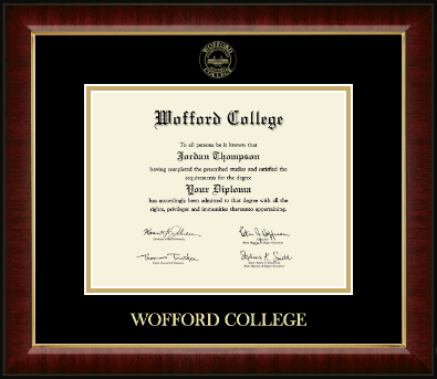 Wofford College diploma frame - Gold Embossed Diploma Frame in Murano