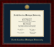 North Carolina Wesleyan University Gold Engraved Medallion Diploma Frame in Sutton