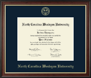 North Carolina Wesleyan University diploma frame - Gold Embossed Diploma Frame in Studio Gold