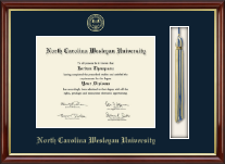 North Carolina Wesleyan University Tassel Edition Diploma Frame in Southport Gold