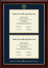 North Carolina Wesleyan University diploma frame - Double Diploma Frame in Gallery