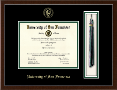 University of San Francisco diploma frame - Tassel & Cord Diploma Frame in Delta