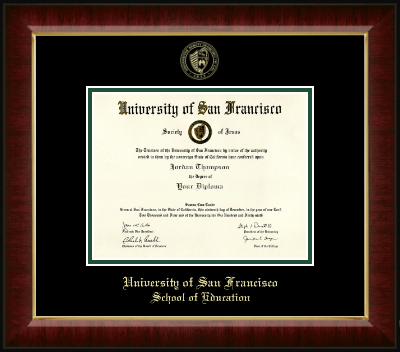 University of San Francisco diploma frame - Gold Embossed Diploma Frame in Murano