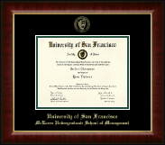 University of San Francisco diploma frame - Gold Embossed Diploma Frame in Murano