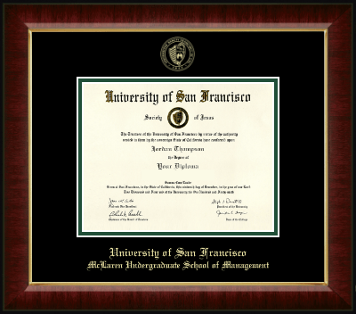 University of San Francisco diploma frame - Gold Embossed Diploma Frame in Murano