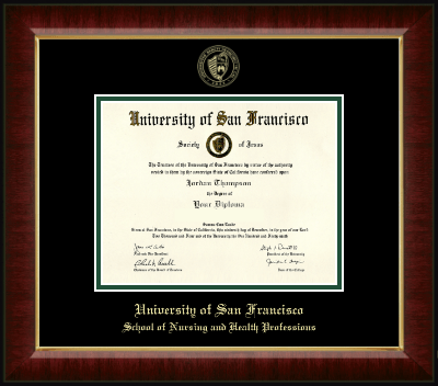 University of San Francisco diploma frame - Gold Embossed Diploma Frame in Murano