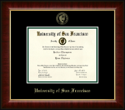 University of San Francisco Gold Embossed Diploma Frame in Murano
