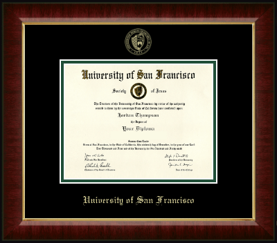 University of San Francisco diploma frame - Gold Embossed Diploma Frame in Murano