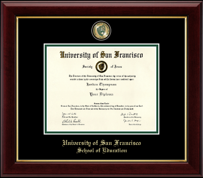 University of San Francisco diploma frame - Masterpiece Medallion Diploma Frame in Gallery