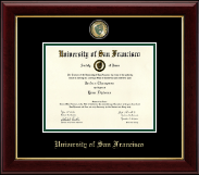 University of San Francisco Masterpiece Medallion Diploma Frame in Gallery