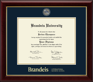 Brandeis University diploma frame - Masterpiece Medallion Diploma Frame in Gallery