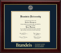 Brandeis University diploma frame - Masterpiece Medallion Diploma Frame in Gallery