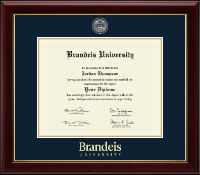 Brandeis University diploma frame - Masterpiece Medallion Diploma Frame in Gallery