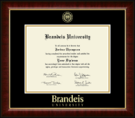 Brandeis University Gold Embossed Diploma Frame in Murano