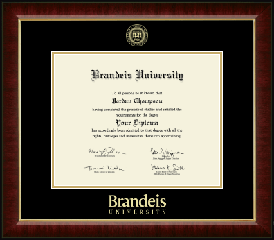 Brandeis University diploma frame - Gold Embossed Diploma Frame in Murano