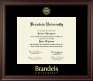 Brandeis University Gold Embossed Diploma Frame in Studio