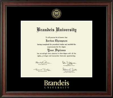 Brandeis University diploma frame - Gold Embossed Diploma Frame in Studio