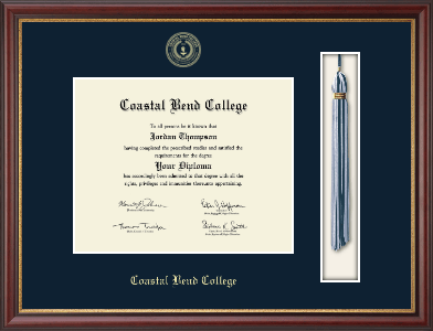 Coastal Bend College diploma frame - Tassel & Cord Diploma Frame in Newport