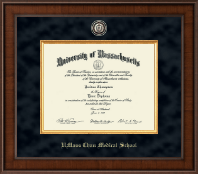 UMass Chan Medical School Presidential Masterpiece Diploma Frame in Madison