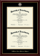 UMass Chan Medical School diploma frame - Masterpiece Medallion Double Diploma Frame in Gallery
