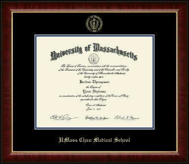 UMass Chan Medical School diploma frame - Gold Embossed Diploma Frame in Murano