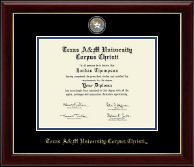 Texas A&M University Corpus Christi Masterpiece Medallion Diploma Frame in Gallery