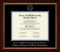 Texas A&M University Corpus Christi diploma frame - Gold Embossed Diploma Frame in Murano