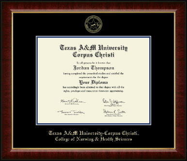 Texas A&M University Corpus Christi diploma frame - Gold Embossed Diploma Frame in Murano